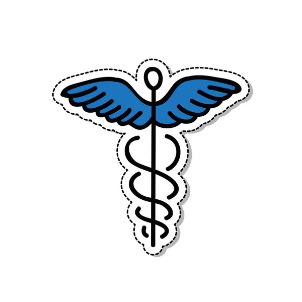 Ιατρική σύμβολο doodle εικονίδιο, διανυσματική απεικόνιση — Διανυσματικό Αρχείο