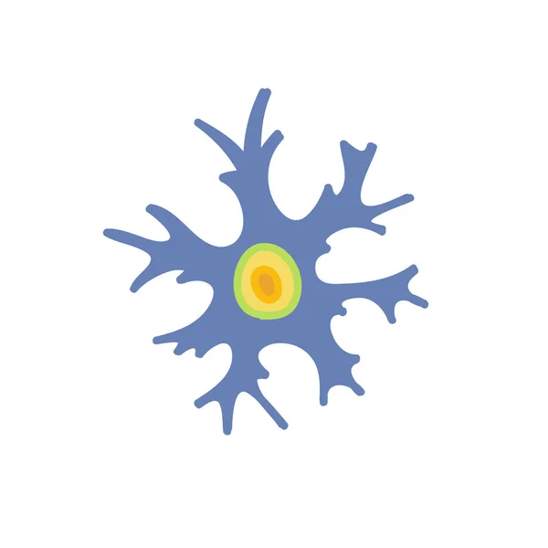 Icône Doodle Neurone Illustration Vectorielle Couleur — Image vectorielle