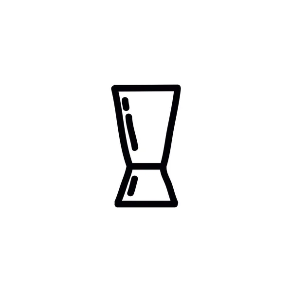 Bar Jigger Icône Doodle Illustration Vectorielle Couleur — Image vectorielle