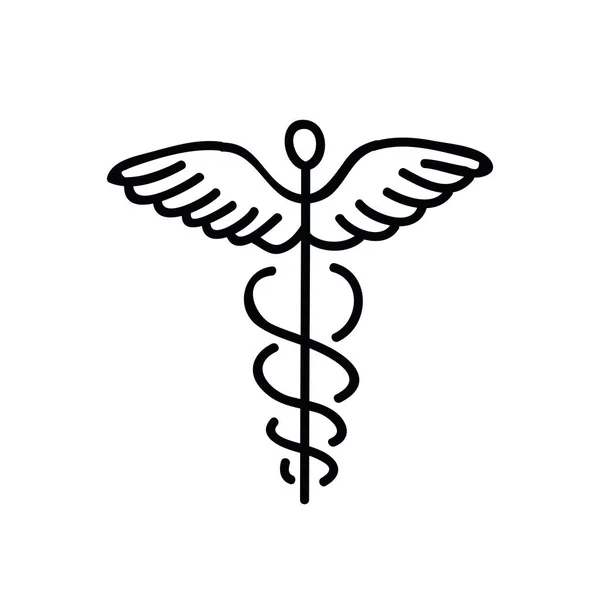 Ιατρική Σύμβολο Doodle Εικονίδιο Διανυσματική Έγχρωμη Απεικόνιση — Διανυσματικό Αρχείο