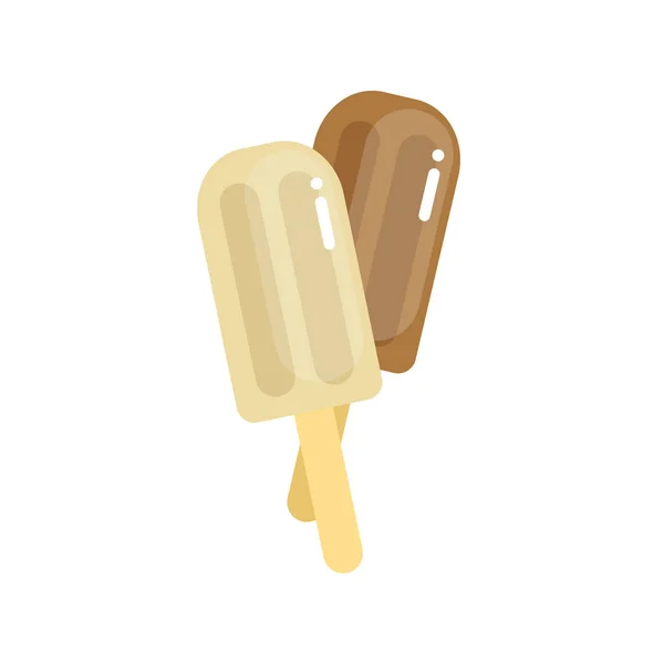 冰淇淋扁平图标 矢量颜色图解 — 图库矢量图片