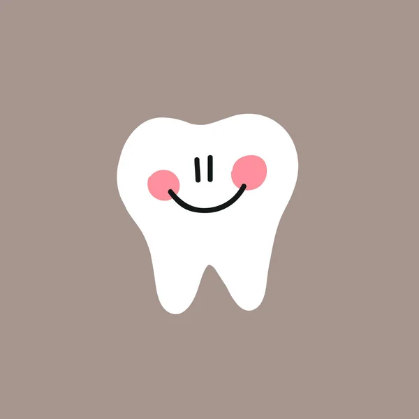 Tooth Doodle Icon Vector Color Illustration — Stock Vector