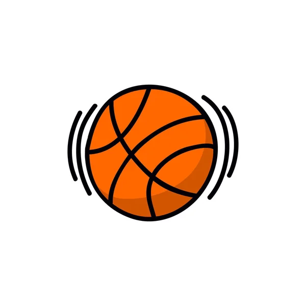 Basketbol Karalama Simgesi Vektör Renk Illüstrasyonu — Stok Vektör