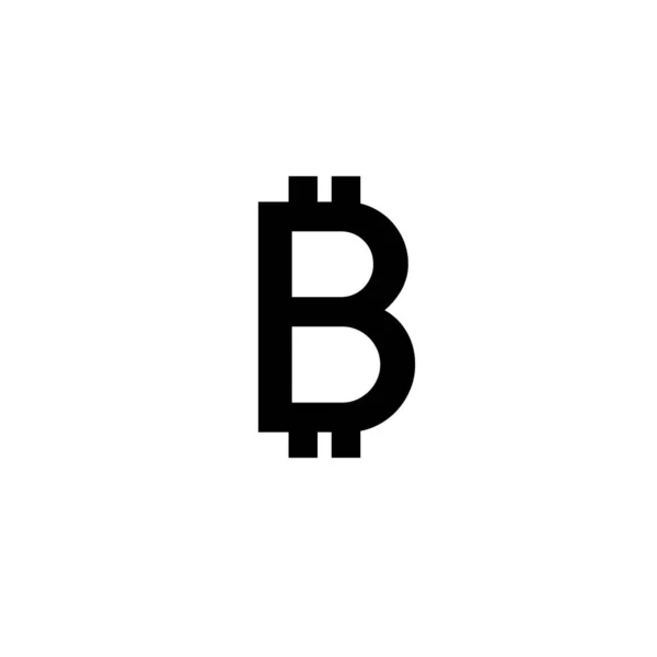 Bitcoin Platte Pictogram Vector Kleur Illustratie — Stockvector