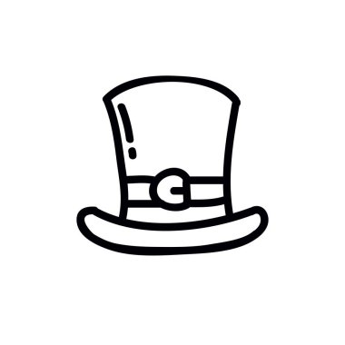 Aziz Patrick 'in şapka karalama simgesi, vektör rengi çizimi