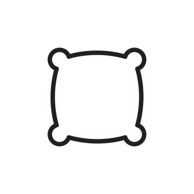 yastık çizgi simgesi, vektör basit illüstrasyon