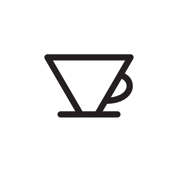 Welle Über Kaffeemaschinen Symbol Vektorzeilen Illustration — Stockvektor