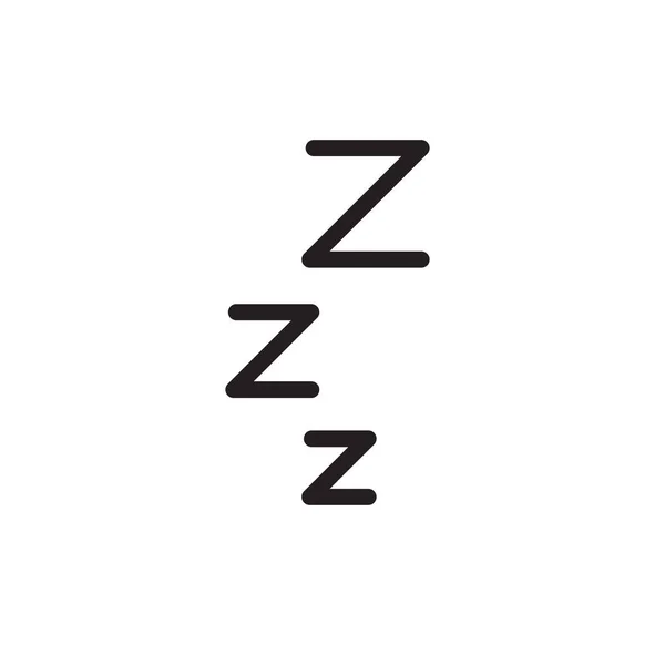Εικονίδιο Γραμμής Συμβόλων Ύπνου Διανυσματική Απλή Απεικόνιση — Διανυσματικό Αρχείο
