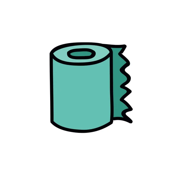 Іконка Каракулі Туалетного Паперу Векторна Кольорова Ілюстрація — стоковий вектор