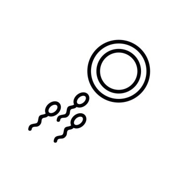 döllenme çizgisi simgesi, vektör basit illüstrasyon