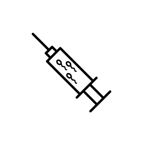 Ikon För Artificiell Insemination Linje Vektor Enkel Illustration — Stock vektor