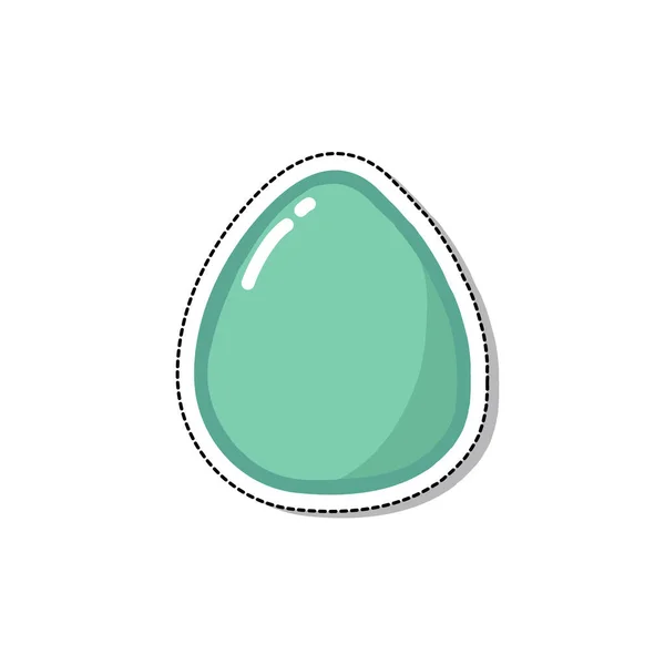 Easter Egg Doodle Icon Vector Color Illustration — Stock Vector