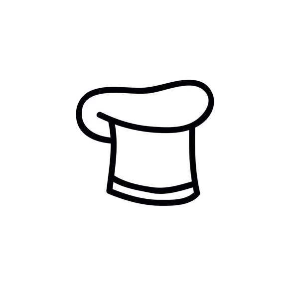 Ícone Doodle Chapéu Chef Vetor Ilustração Simples —  Vetores de Stock