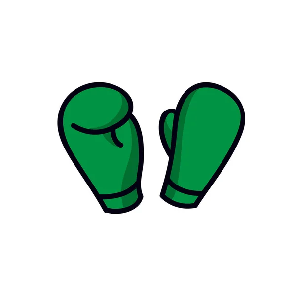 Значок боксёрских перчаток, векторная иллюстрация — стоковый вектор