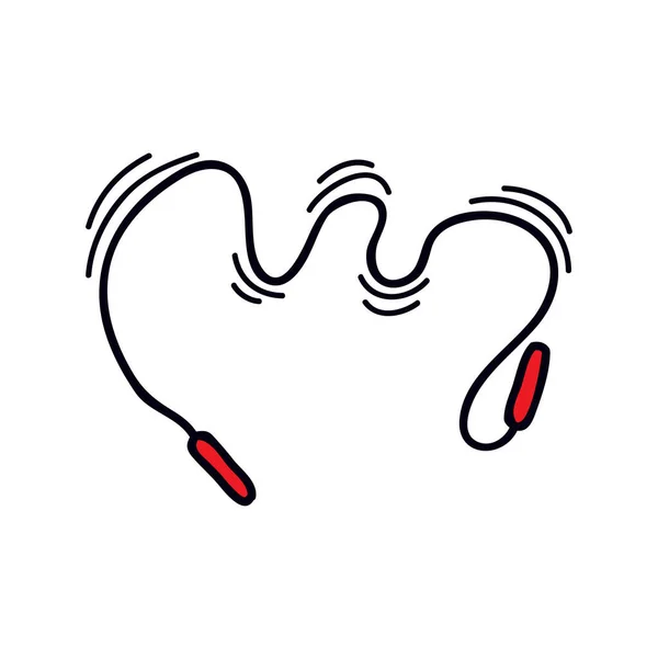 Jump rope doodle icon, vector illustration — ストックベクタ