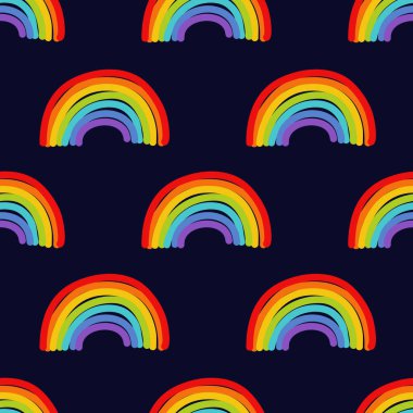 gökkuşağı renksiz karalama deseni, vektör illüstrasyonu