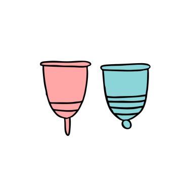 adet kupası karalama simgesi, vektör rengi illüstrasyonu