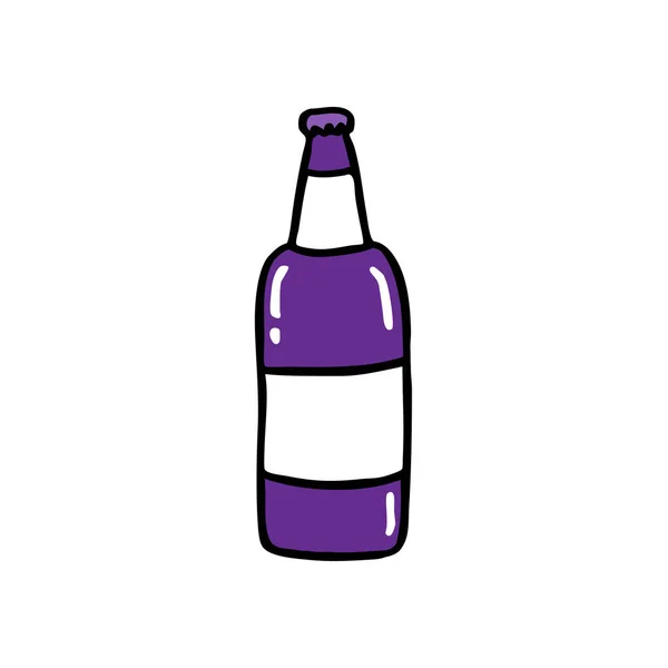 Icône Doodle Bière Illustration Vectorielle Couleur — Image vectorielle