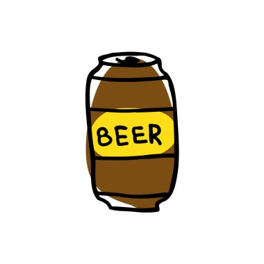 bira karalama simgesi, vektör rengi çizimi