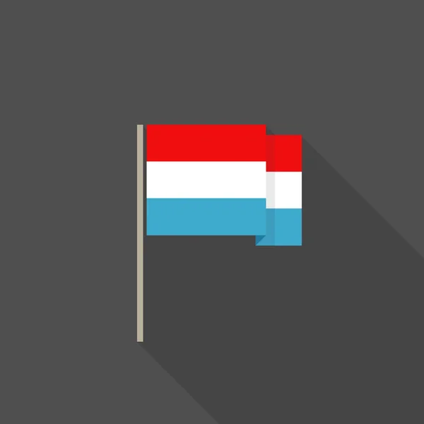 卢森堡国旗扁平图标 矢量颜色图解 — 图库矢量图片