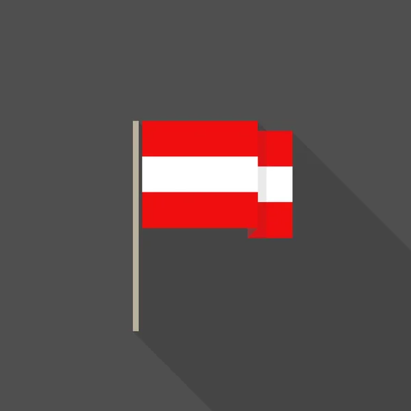 Bandera Austria Icono Plano Vector Color Ilustración — Vector de stock