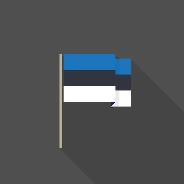 Bandera Estonia Icono Plano Vector Color Ilustración — Vector de stock