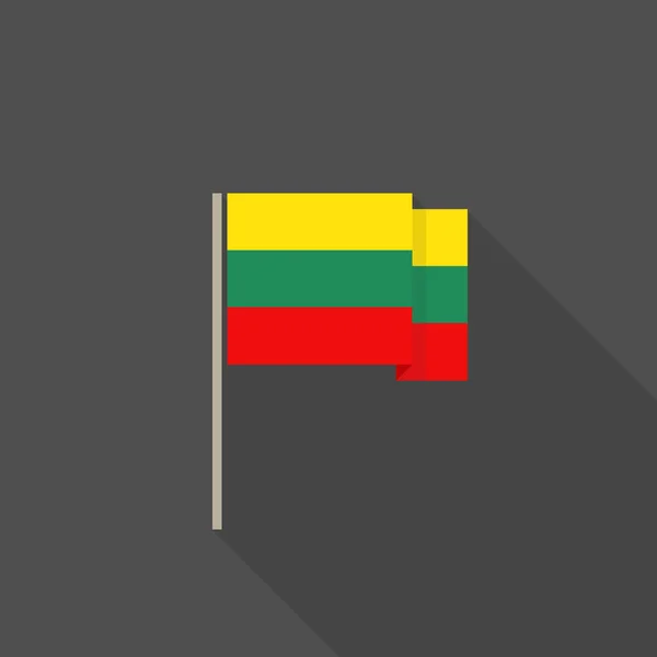 Flaga Litwa Płaska Ikona Wektor Kolor Ilustracja — Wektor stockowy