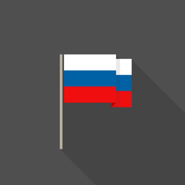 Flag Russia Flat Icon Vector Color Illustration — Stock Vector