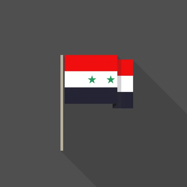Bandeira Síria Ícone Plano Ilustração Cor Vetorial — Vetor de Stock