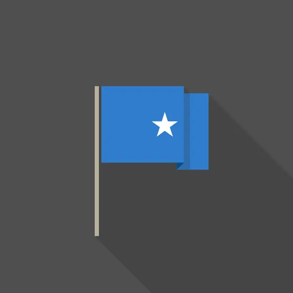 Flagge Von Somalia Flaches Symbol Vektor Farbige Illustration — Stockvektor