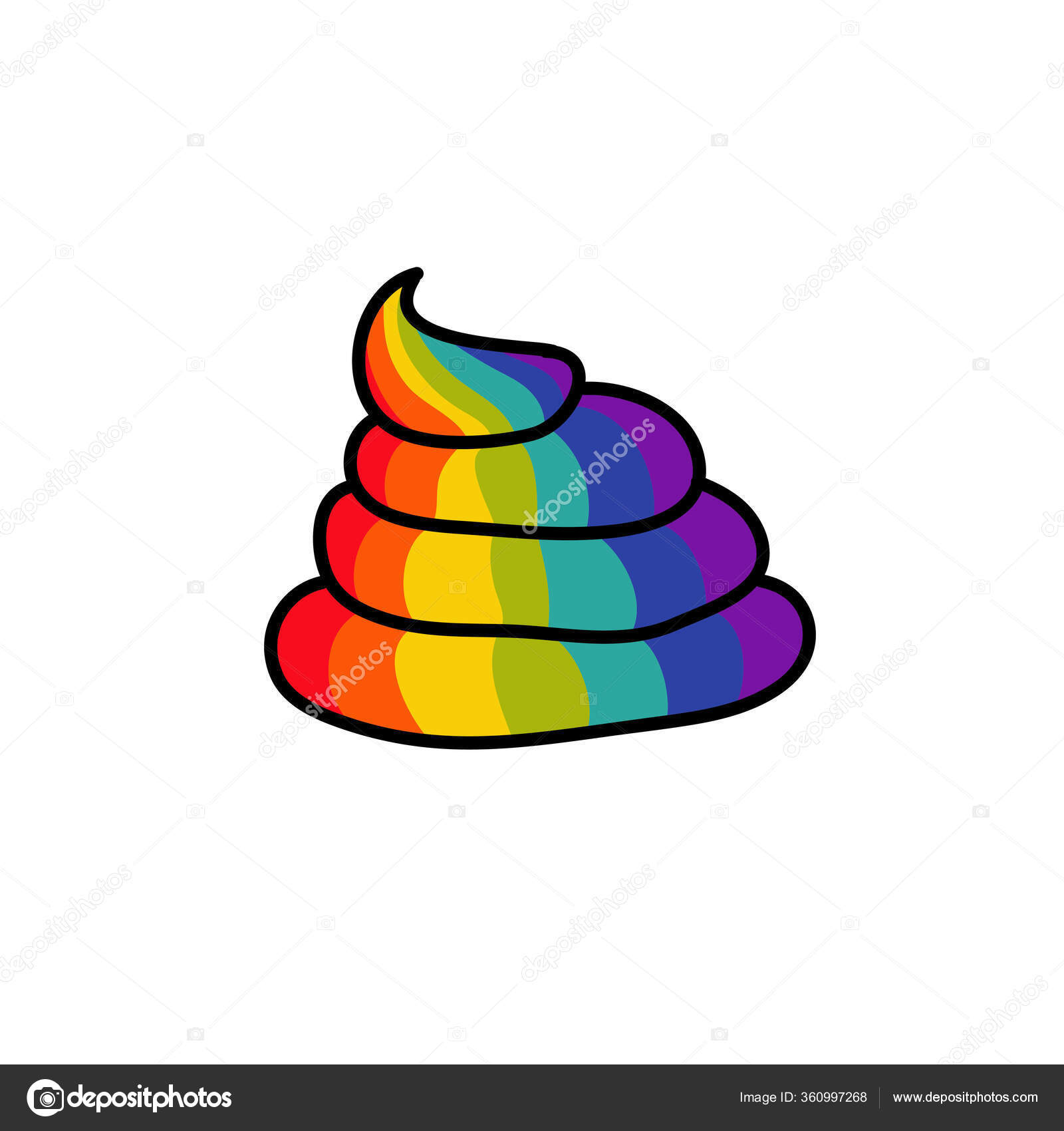 Rainbow poop Vector Art Stock Images | Depositphotos