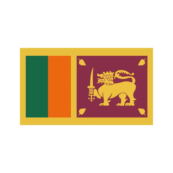 Flaga Sri Lanka Płaska Ikona Wektor Kolor Ilustracja — Wektor stockowy