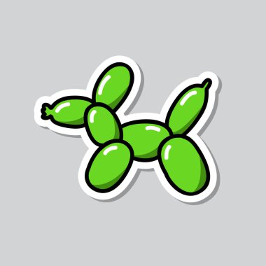 hava balonu karalama simgesi, vektör rengi çizimi