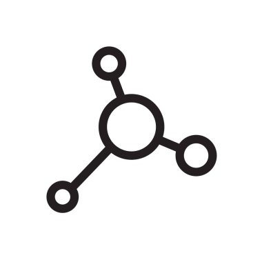 Molekül çizgi simgesi, vektör basit illüstrasyon