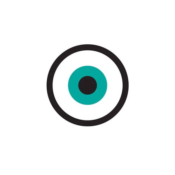 眼球の線のアイコンベクトルの簡単なイラスト — ストックベクタ