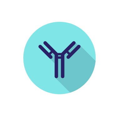 antibody, immunoglobulin flat icon, vector simple illustration clipart