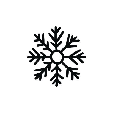 Kar Tanesi karalama simgesi, vektör basit illüstrasyon