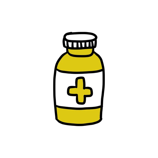 Icône Doodle Médecine Illustration Vectorielle Couleur — Image vectorielle