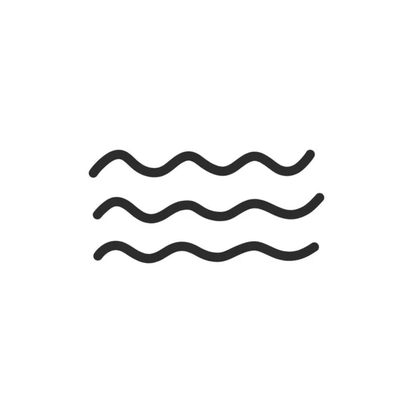 Dalga karalama simgesi, vektör basit illüstrasyon