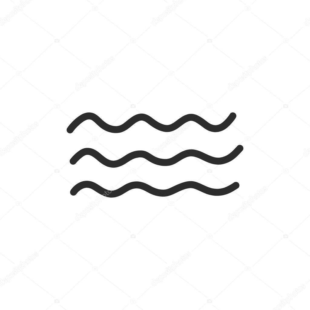 waves doodle icon, vector simple illustration
