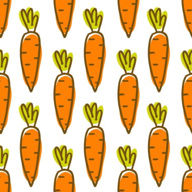 Havuçsuz karalama deseni, vektör illüstrasyonu