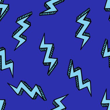 Şimşeksiz karalama deseni, vektör illüstrasyonu