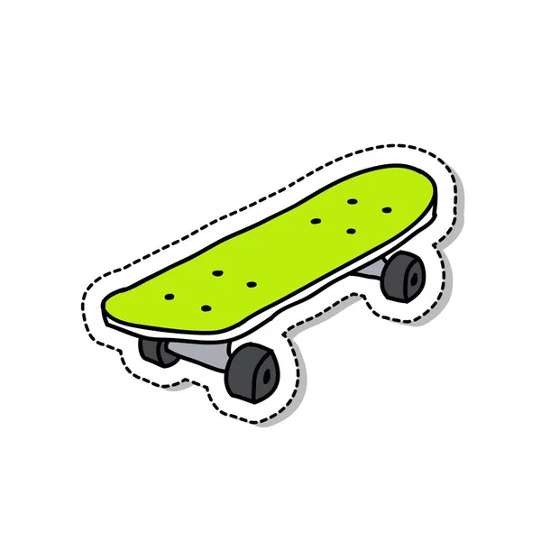 Skateboard Εικονίδιο Doodle Διανυσματική Απεικόνιση — Διανυσματικό Αρχείο