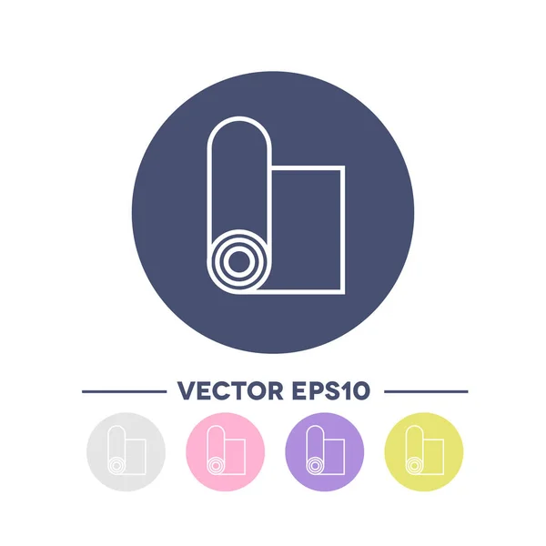 Yogamatte Vektorsymbol Vektorillustration — Stockvektor