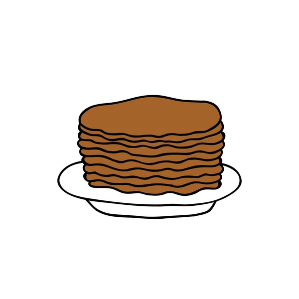 Tortitas Garabato Icono Vector Ilustración — Vector de stock