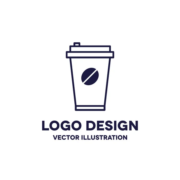 Bort Kaffekopp Vektor Ikon Vektor Illustration — Stock vektor