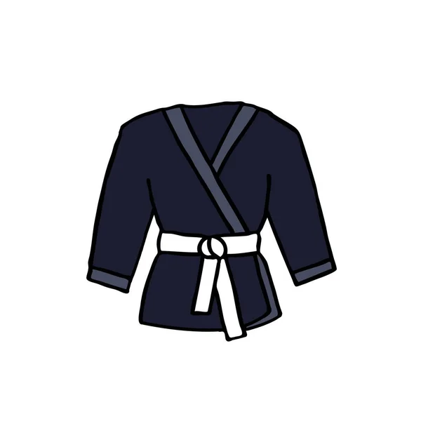 Icona Scarabocchiare Tuta Karate Illustrazione Vettoriale — Vettoriale Stock