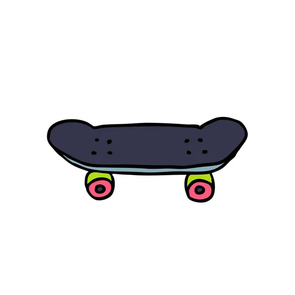 Skateboard Doodle Icône Vectorielle Illustration Vectorielle — Image vectorielle