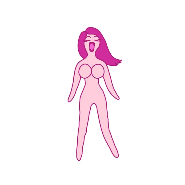 Icône Gribouillage Poupée Sexuelle Illustration Vectorielle — Image vectorielle