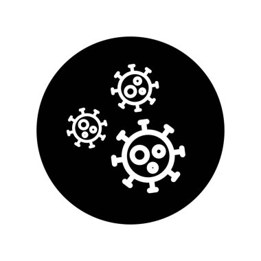 Coronavirus çizgi simgesi, vektör renk illüstrasyonu